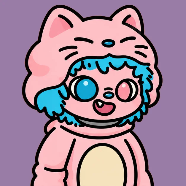 粉色猫头套角色